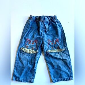 Vintage Hippo Embroidered Jeans